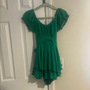 Altar'd State Green Ruffle Dress